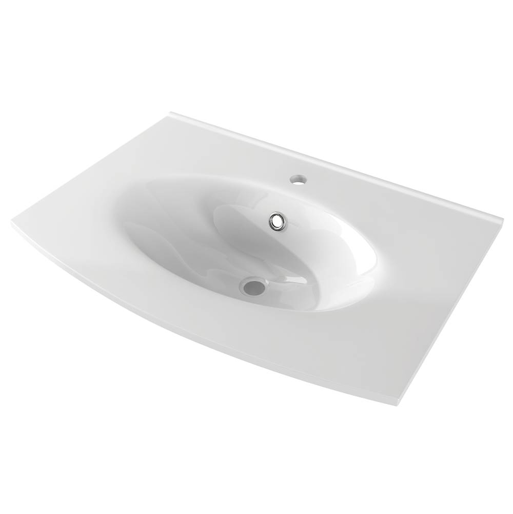 Sapphire Bath 29.5'' Integrated Ceramic Sink White