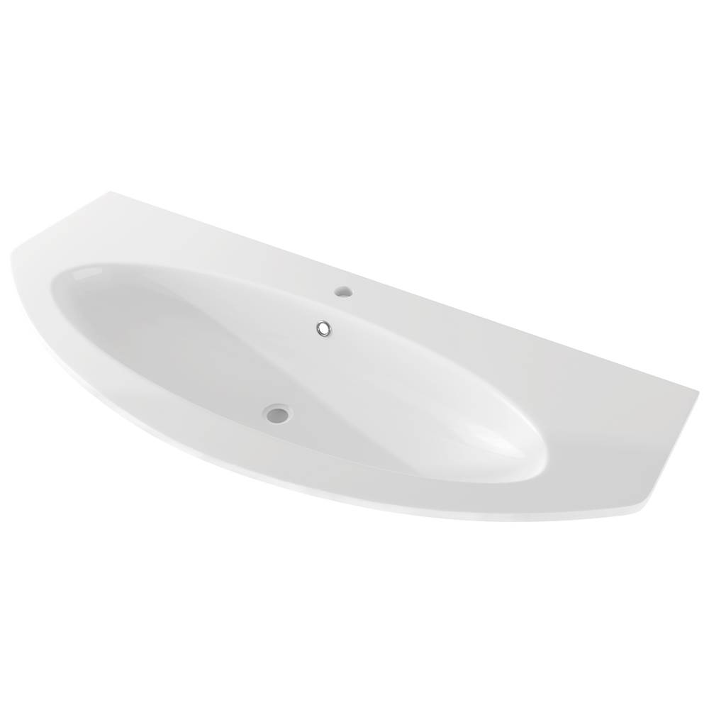 Sapphire Bath 48'' Resin Integrated White Sink