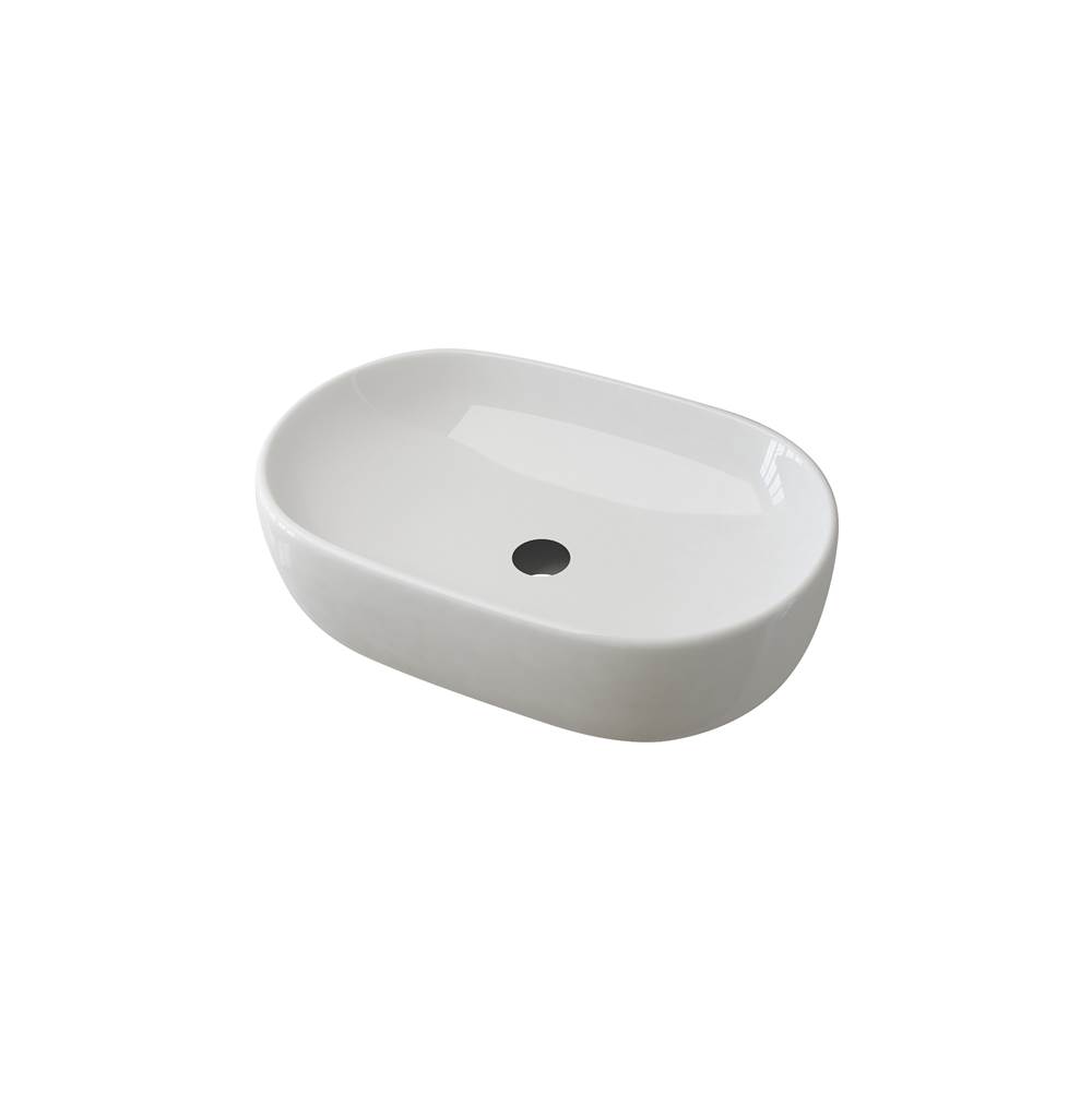 Sapphire Bath 23.6''W x 16.5''H White Ceramic Vessel Sink