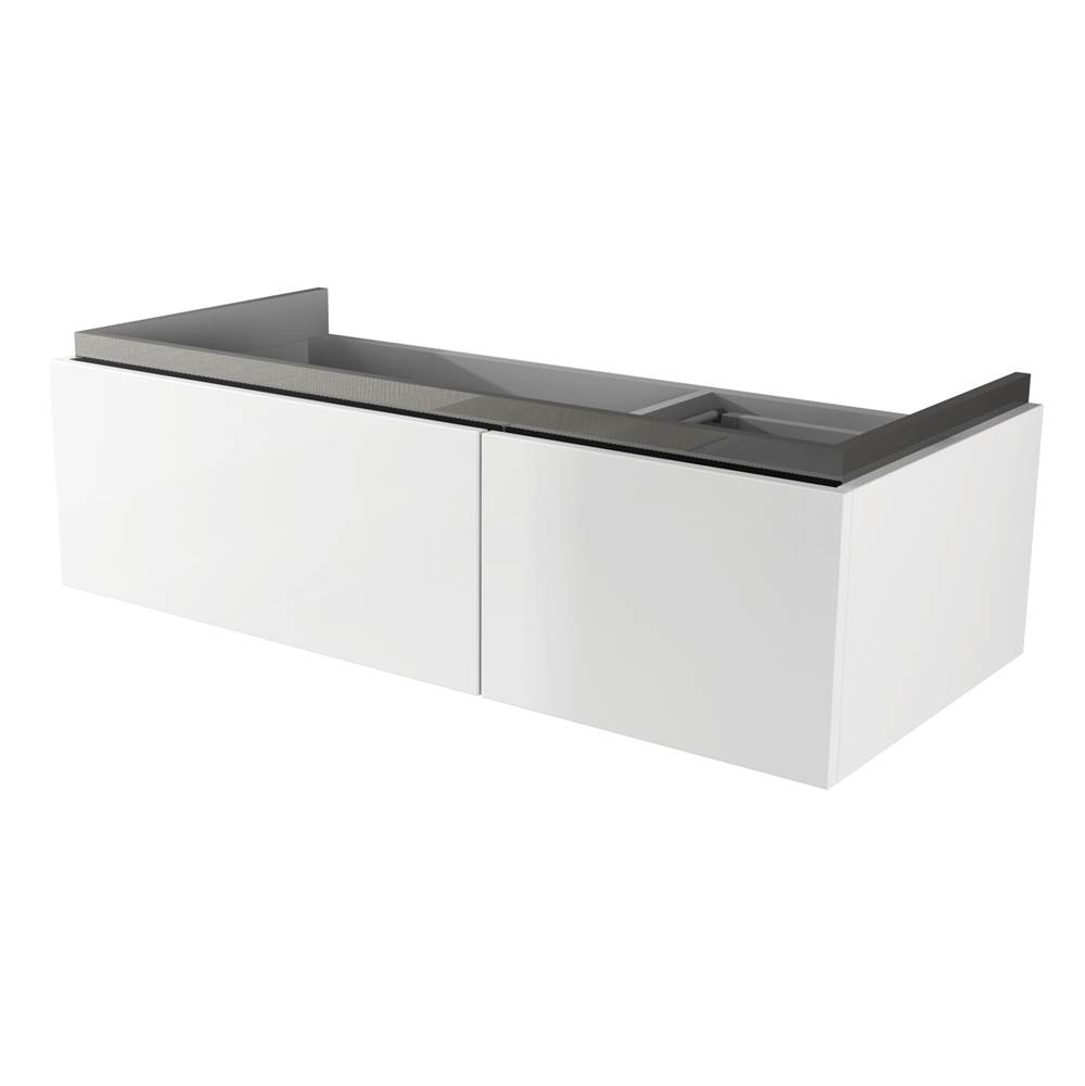 Sapphire Bath 39.4'' Avril Collection White Glossy Base Cabinet W/ 2 Drawers
