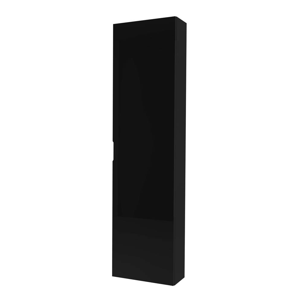 Sapphire Bath 13.8''W x 55.1''H General Collection Black Glossy Linen Cabinet