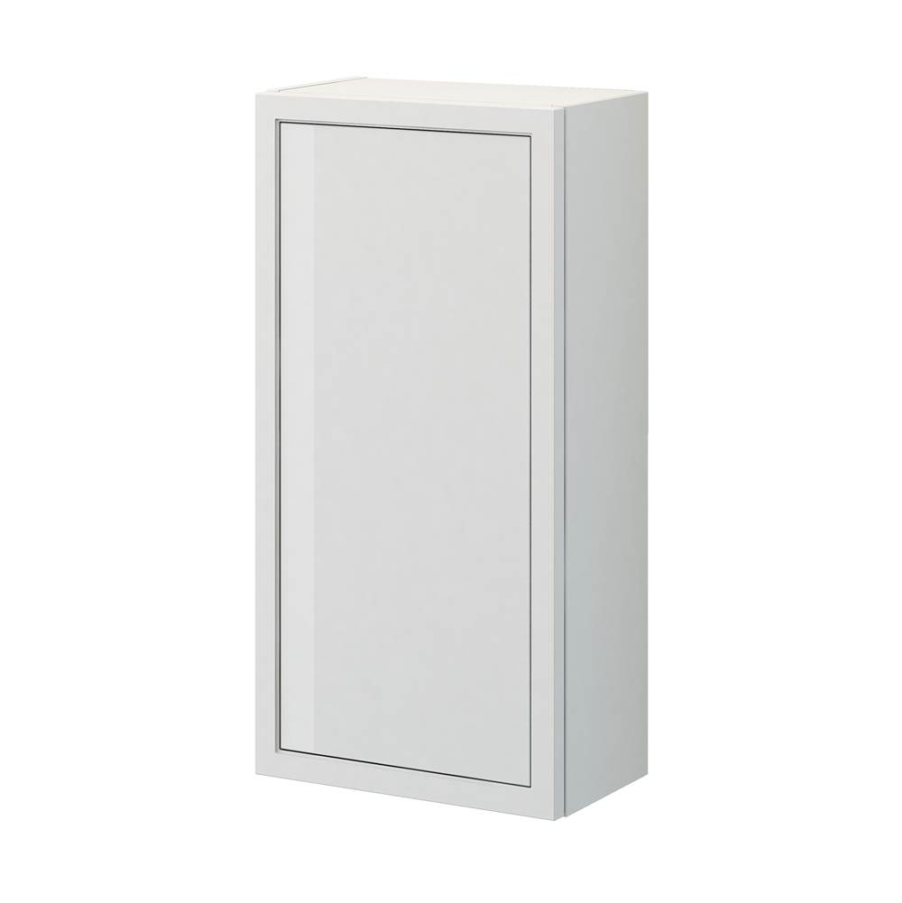 Sapphire Bath 13.8'' Retro Matte White Hanging Cabinet w/ White Glass Door