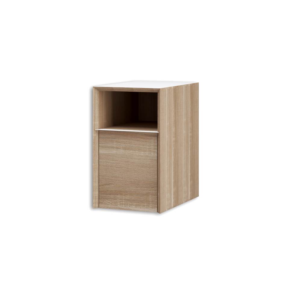Sapphire Bath SPACE 12'' x 18'' x 20'' Storage/Side Cabinet with 1 drawer in Oak Bruges, Soft Closing
