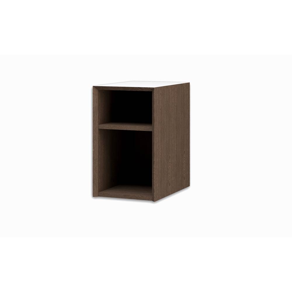 Sapphire Bath SPACE 12'' x 18'' x 20'' Storage/Side Cabinet with open shelving in Dark Ash