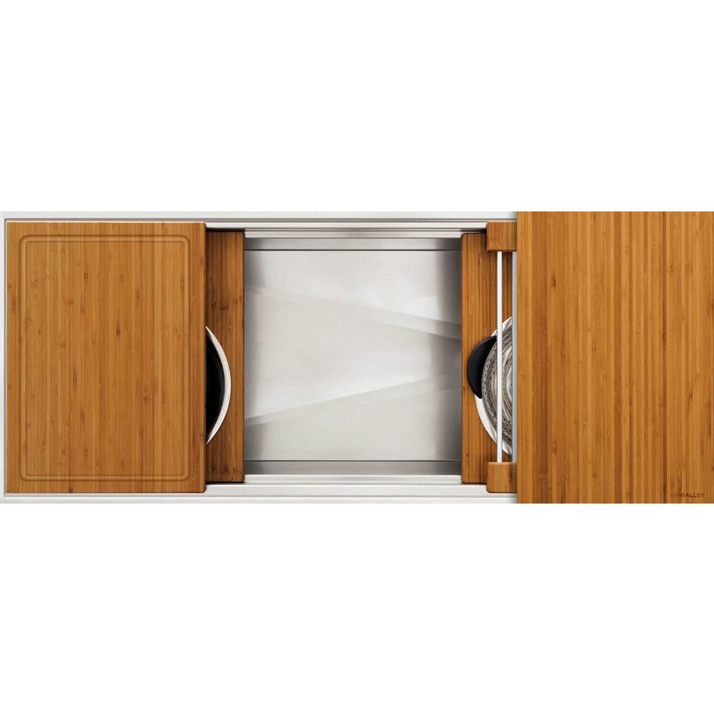 The Galley Ideal ThinTop™ Workstation 4S with Five Tool Culinary Kit in Natural Golden Bamboo