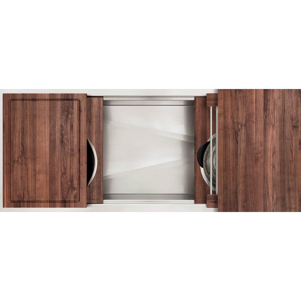 The Galley Ideal Workstation 4S with Five Tool Culinary Kit in American Black Walnut
