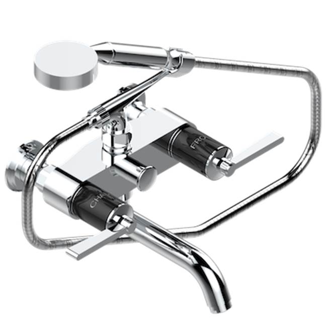 THG Exposed Tub Filler With Cradle Handshower, Wall Mounted