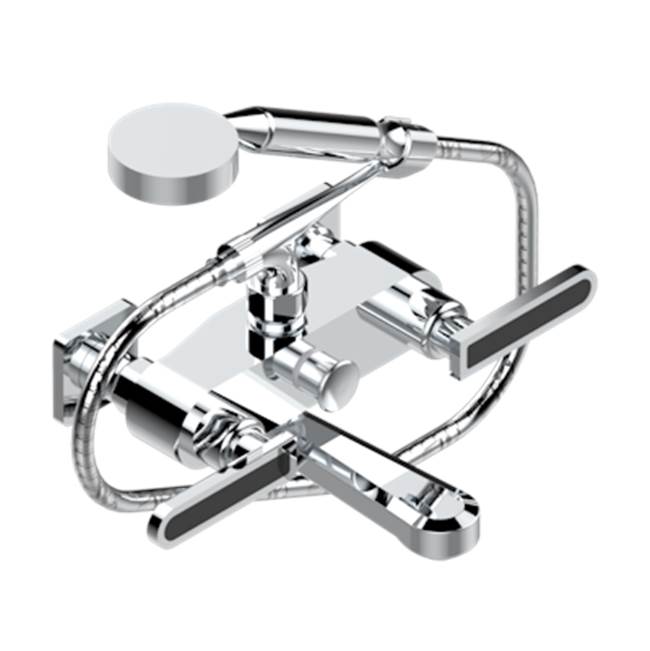 THG Exposed Tub Filler With Cradle Handshower, Wall Mounted