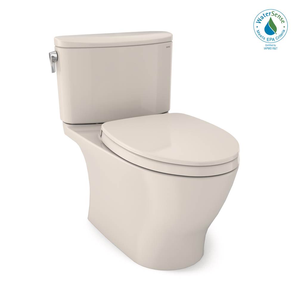 TOTO Toto® Nexus® 1G® Two-Piece Elongated 1.0 Gpf Universal Height Toilet With Cefiontect® And Ss124 Softclose Seat, Washlet®+ Ready, Sedona Beige