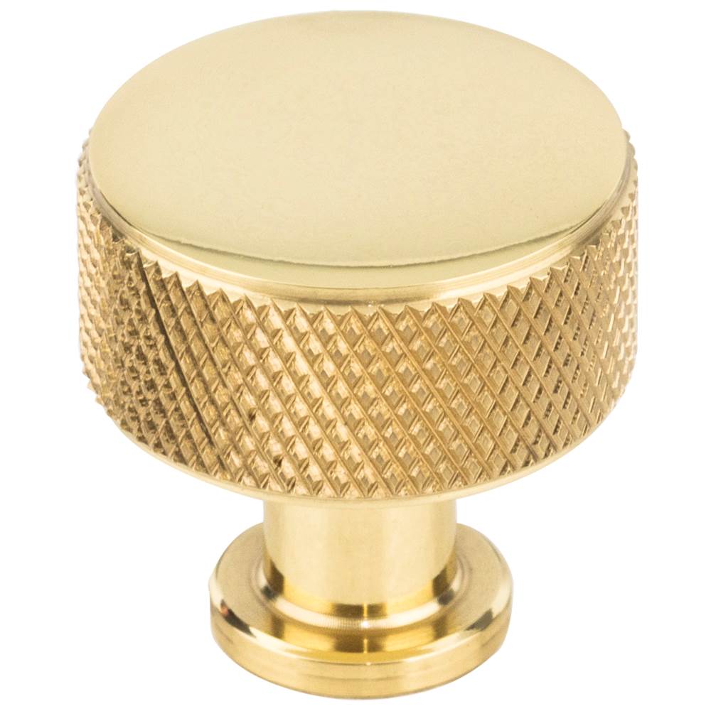 Vesta Beliza Cylinder Knurled Knob 15/16 Inch Polished Brass