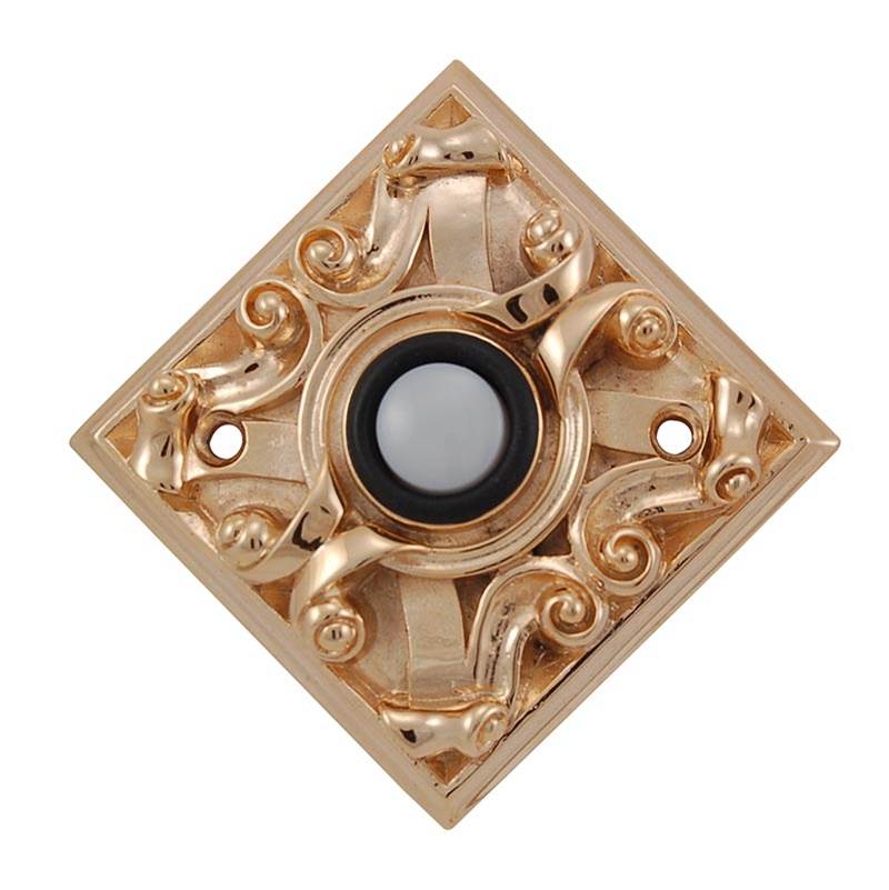 Vicenza Designs Sforza, Doorbell, Square, Polished Gold