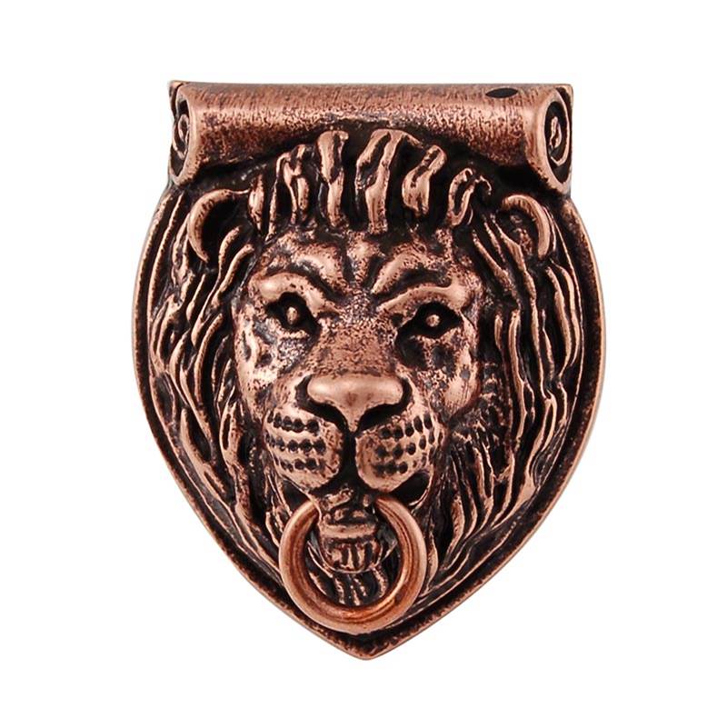 Vicenza Designs Sforza, Knob, Large, Lion, Antique Copper