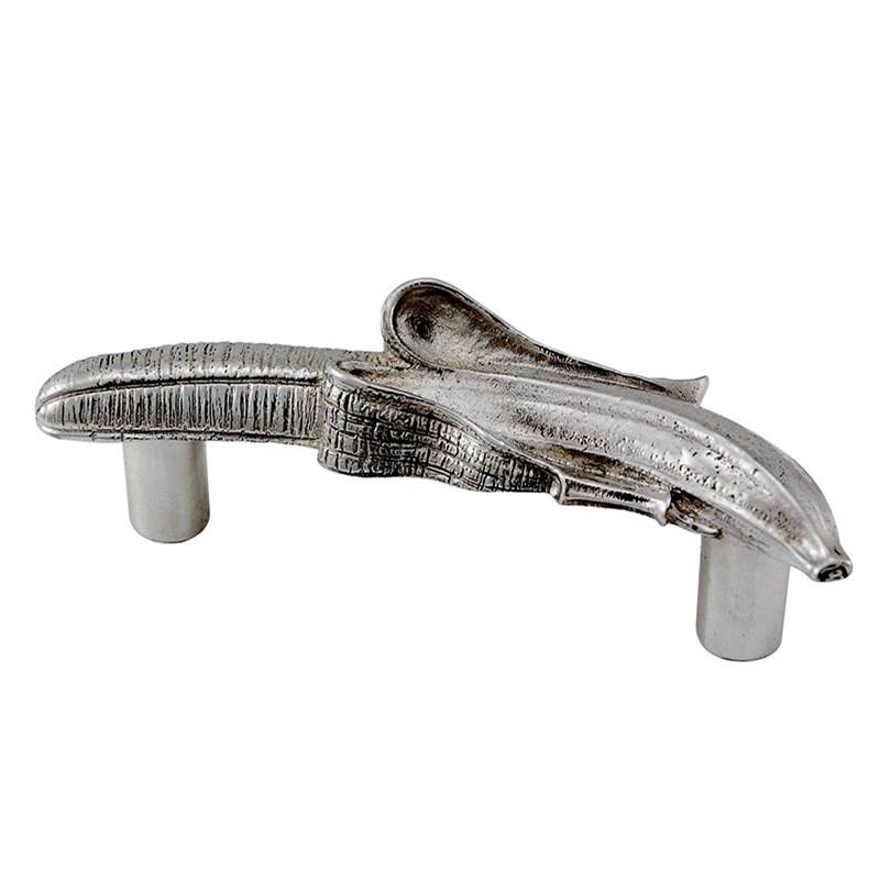 Vicenza Designs Fiori, Pull, Banana, 3 Inch, Vintage Pewter