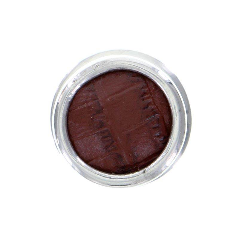 Vicenza Designs K1111 Equestre Insert Knob with Brown Leather Strap Antique Brass 