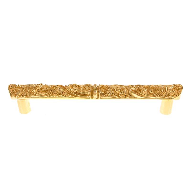Vicenza Designs Liscio, Pull, Appliance, 9 Inch, Round End, Polished Gold