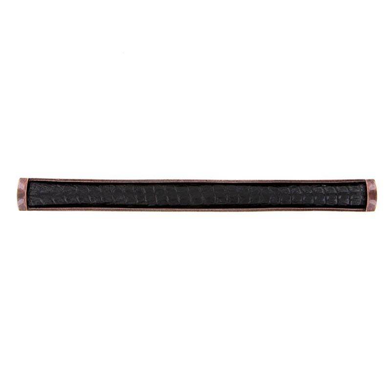 Vicenza Designs Equestre, Pull, Appliance, Leather Insert, 12 Inch, Black, Antique Copper