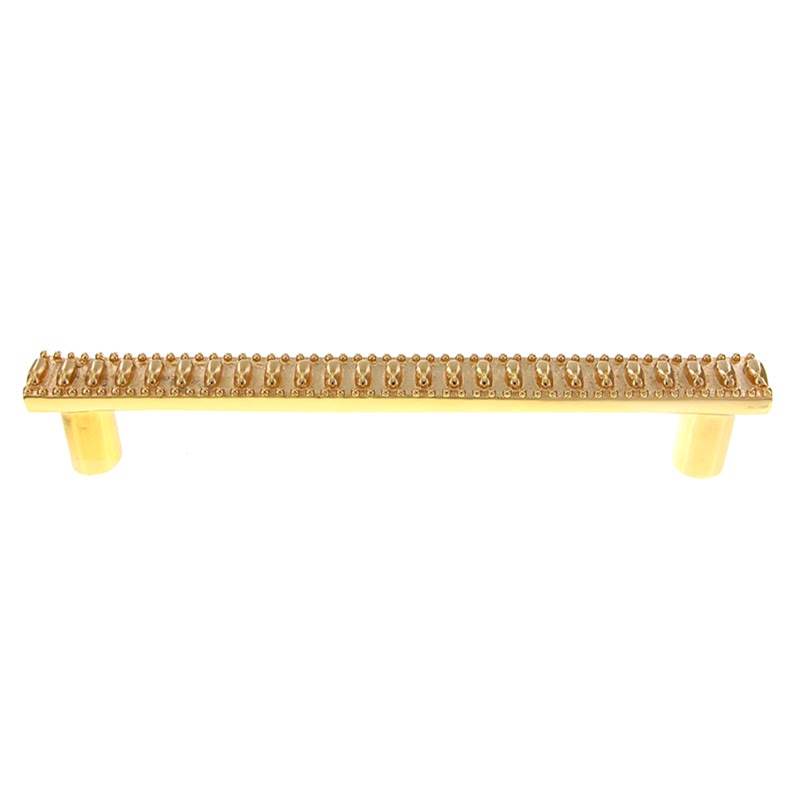 Vicenza Designs Sanzio, Pull, Appliance, Lines and Beads, 9 Inch, Polished Gold