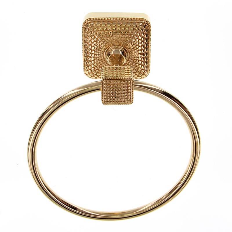 Vicenza Designs Tiziano, Towel Ring, Polished Gold