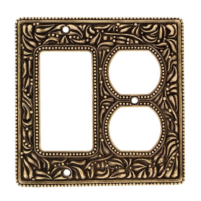 Vicenza Designs San Michele, Wall Plate, Dimmer/Outlet, Antique Brass