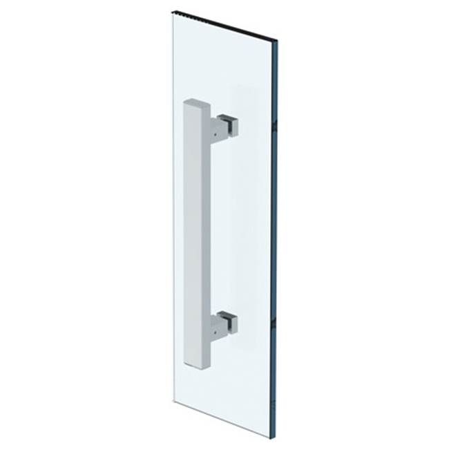 Watermark Rectangular 12'' shower door pull/ glass mount towel bar