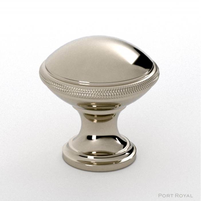 Water Street Brass Port Royal 1-1/4'' Diamond Knob - Hammered - Polished Silver