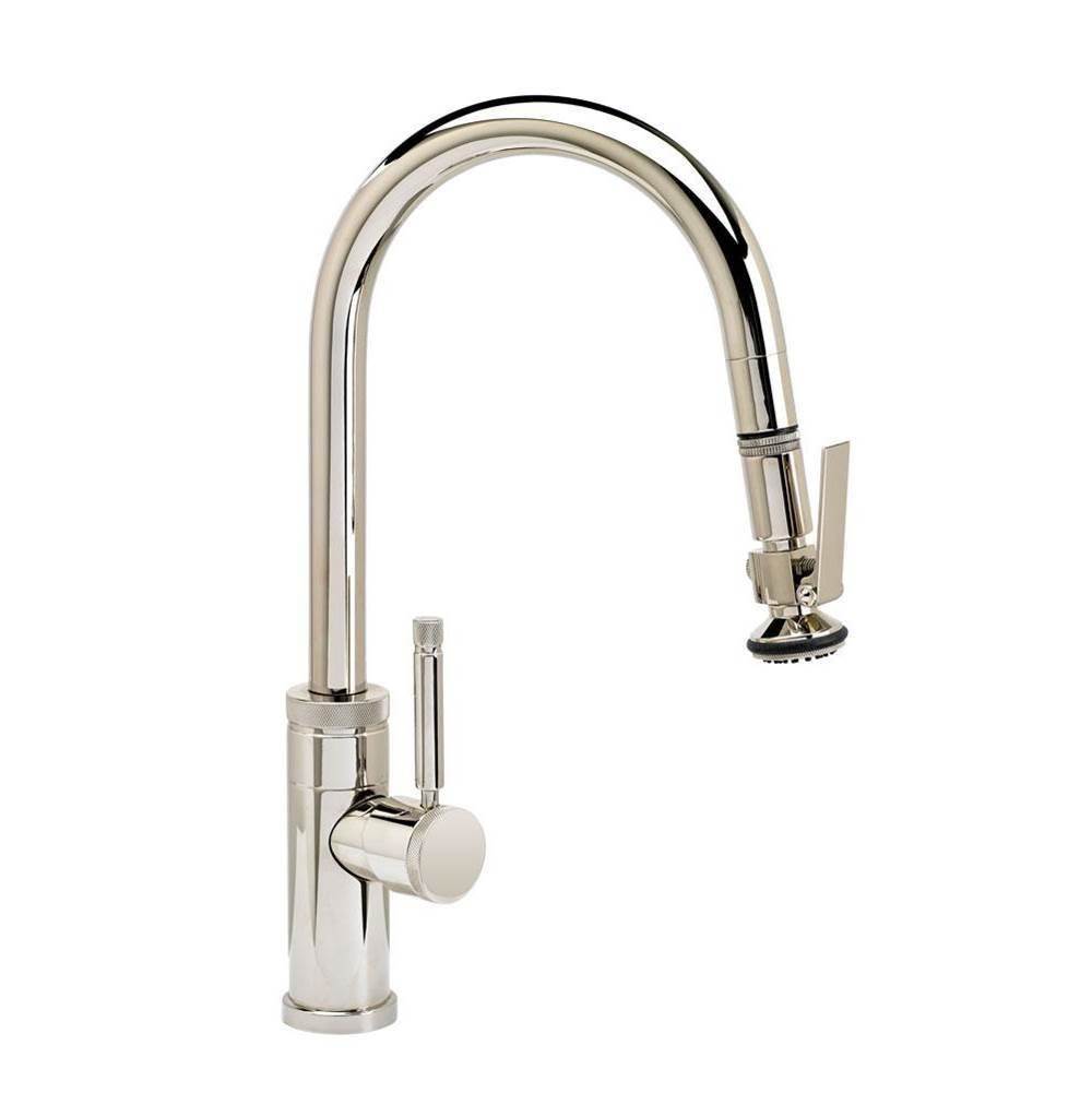 Waterstone Waterstone Industrial Prep Size PLP Pulldown Faucet - Lever Sprayer - Angled Spout