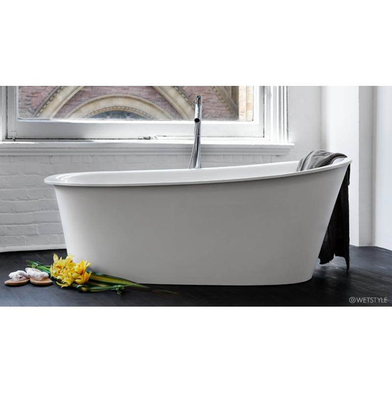 WETSTYLE Tulip Bath 64 X 34 X 25 - Fs  - Built In Bn O/F & Drain - White Dual