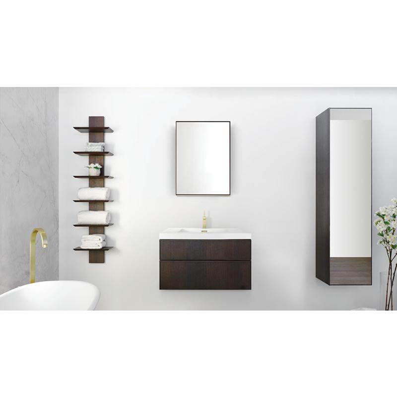WETSTYLE Furniture Frame Linea - Linen Cabinet 16 X 66 - Oak Black