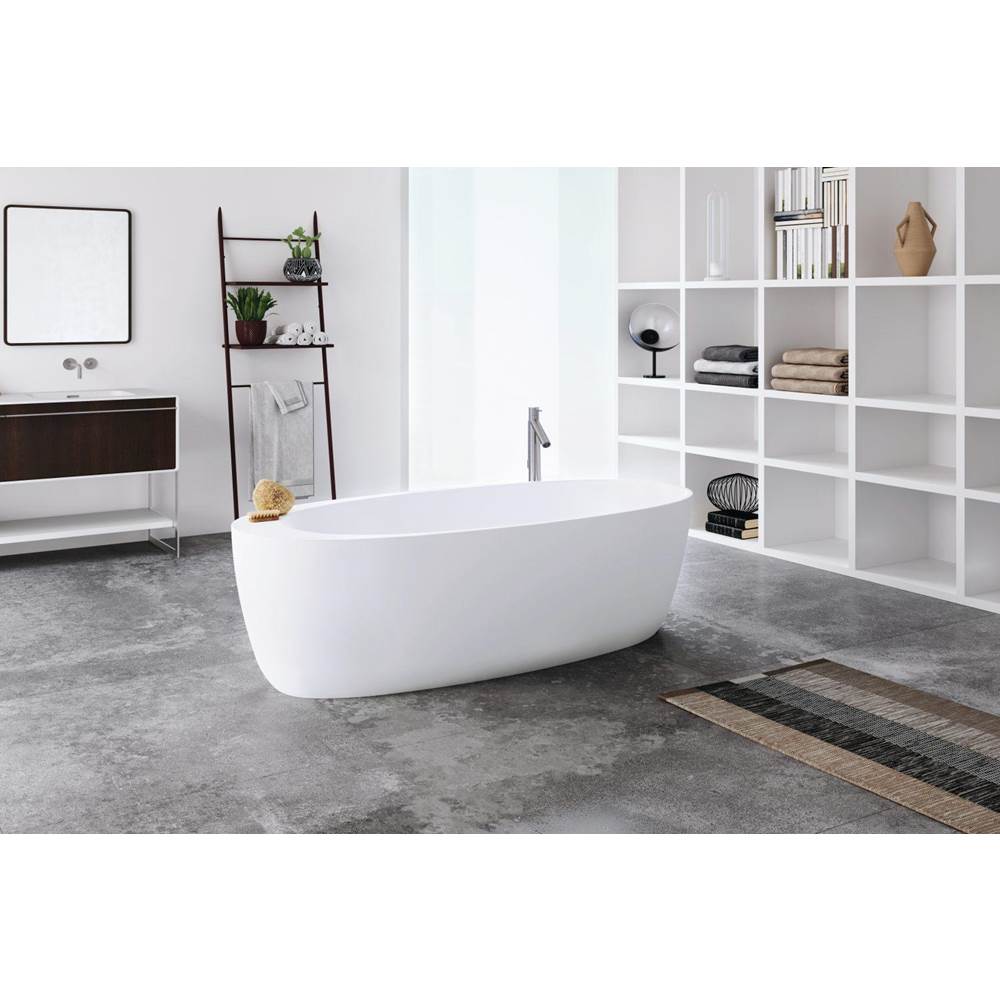 WETSTYLE Mood Bathtub -70 X 32 X 23 - Fs - Built In Sb O/F & Drain - Copper Conn - White Matte