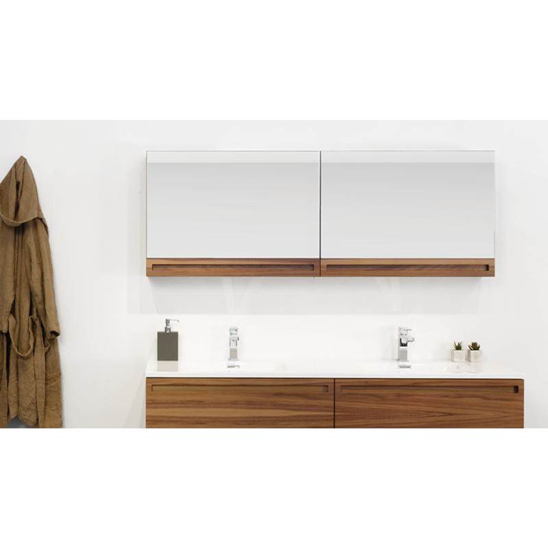 WETSTYLE Furniture Element Rafine - Lift-Up Mirrored Cabinet 24 X 21 3/4 X 6 - Lacquer Black Matt