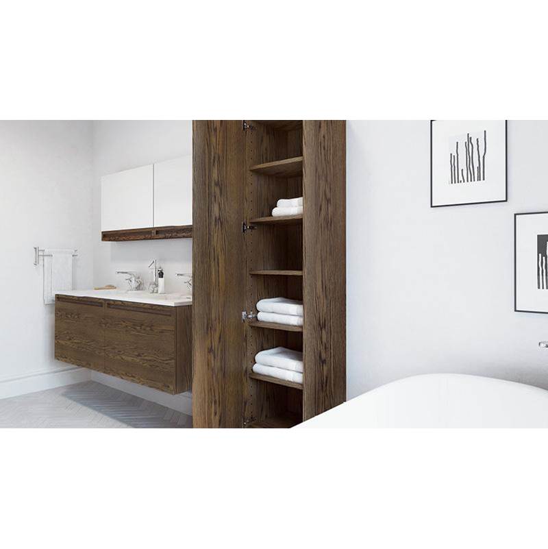WETSTYLE Furniture Element Rafine - Linen Cabinet 16 X 66 - Oak Smoked