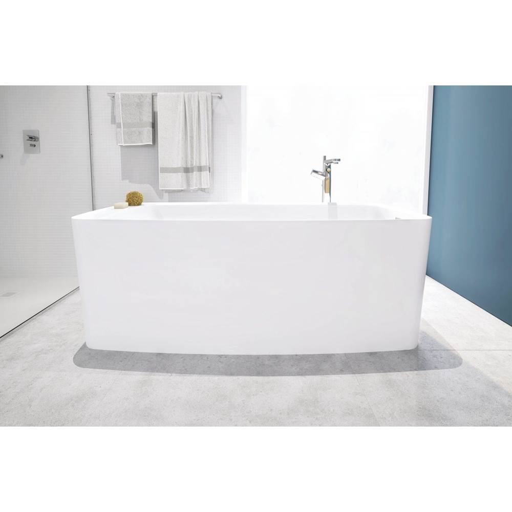 WETSTYLE Lab Bath 66 X 30 X 24 - Fs - Built In Nt O/F & Wh Drain - White Matte