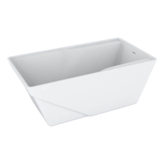 Zitta Axer White Tub 60 X 32 X 23 3/4 Nickel Ovf– Spkrs With Back Heater