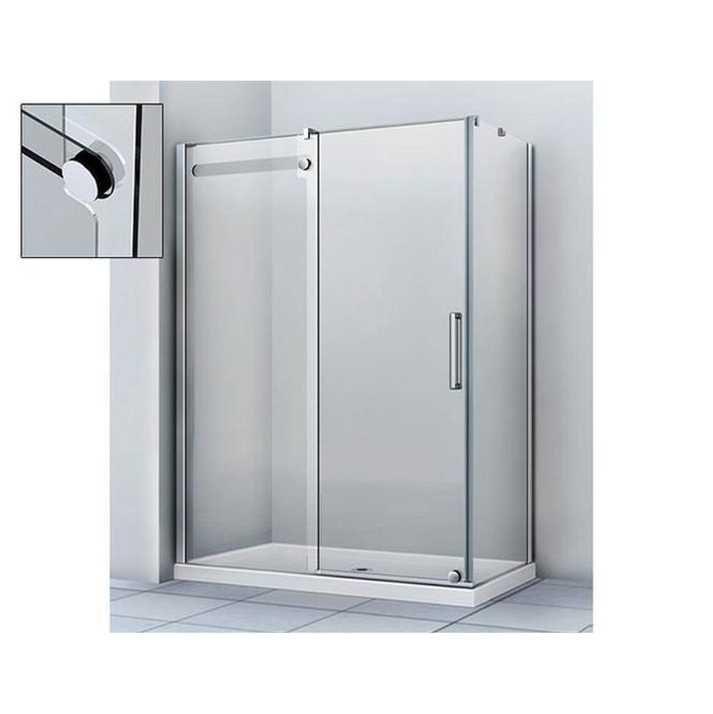 Zitta Pure 60  Chrome Clear Straight  Shower Door