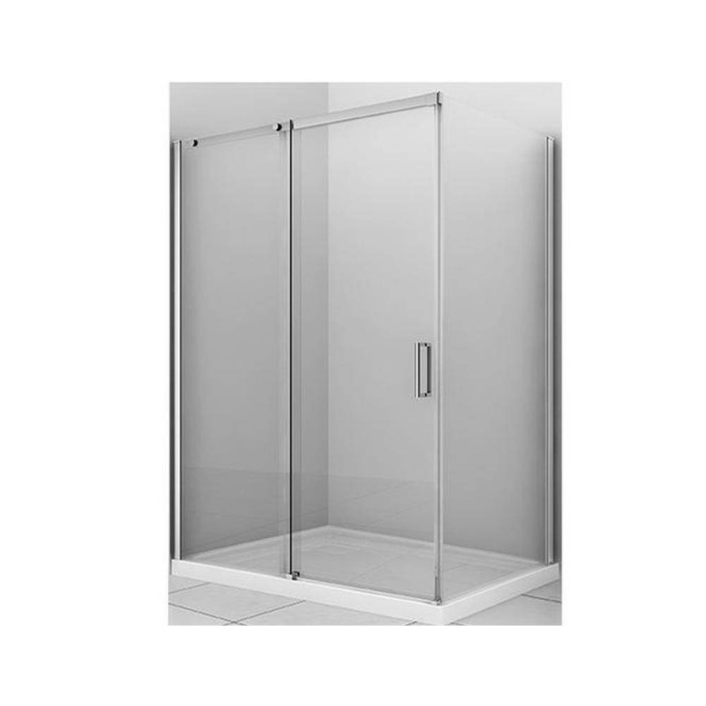 Zitta Vague 54  Chrome Clear Angle Shower Door