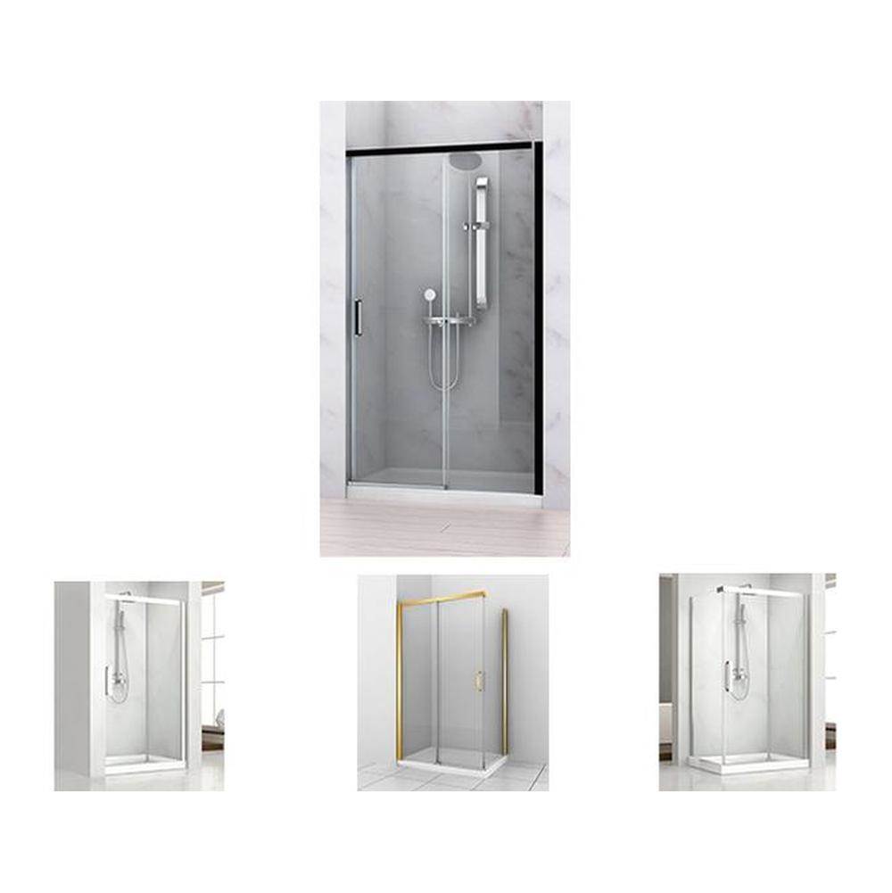 Zitta Versa 48 Chrome Clear Straight Shower Door