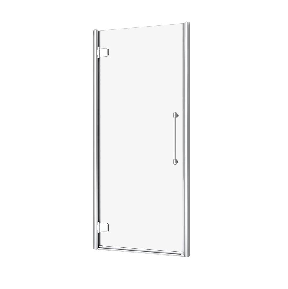 Zitta Epoca 32'' Chrome Clear Straight Corner Installation Shower Door